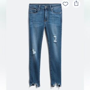 Just Black‎ Dark Blue Distressed Skinny Jeans Size 26P